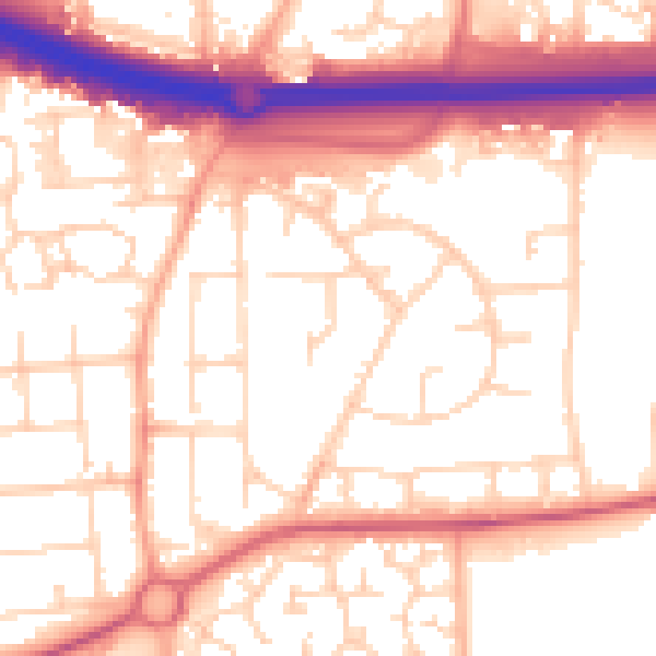 Daytime road noise heatmap for SS15 5RQ