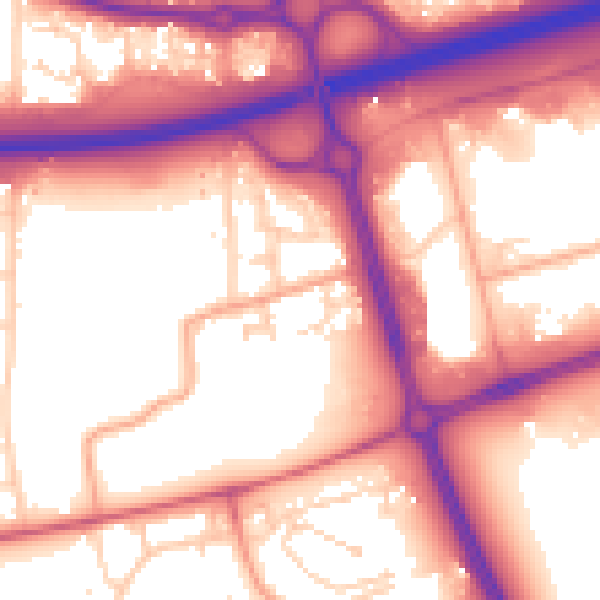 Daytime road noise heatmap for SS15 5SF