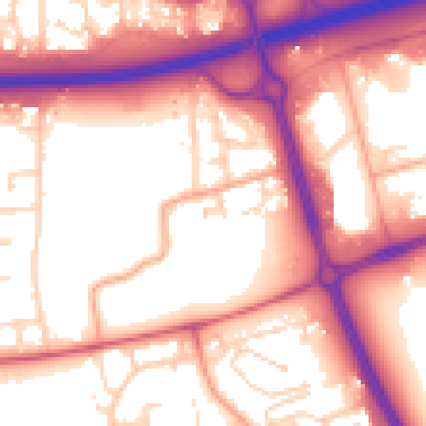 Daytime road noise heatmap for SS15 5SS