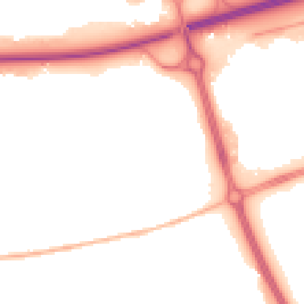 Night-time road noise heatmap for SS15 5SS