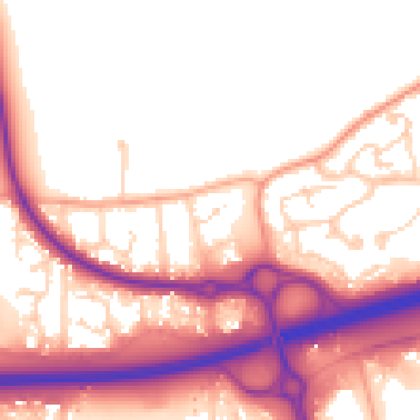 Daytime road noise heatmap for SS15 5TA
