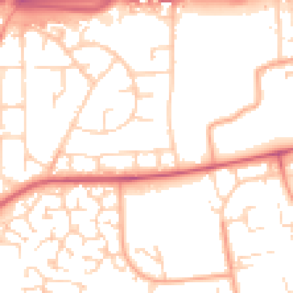 Daytime road noise heatmap for SS15 5TS