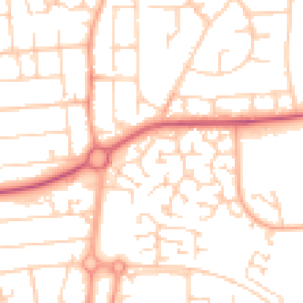 Daytime road noise heatmap for SS15 5WF