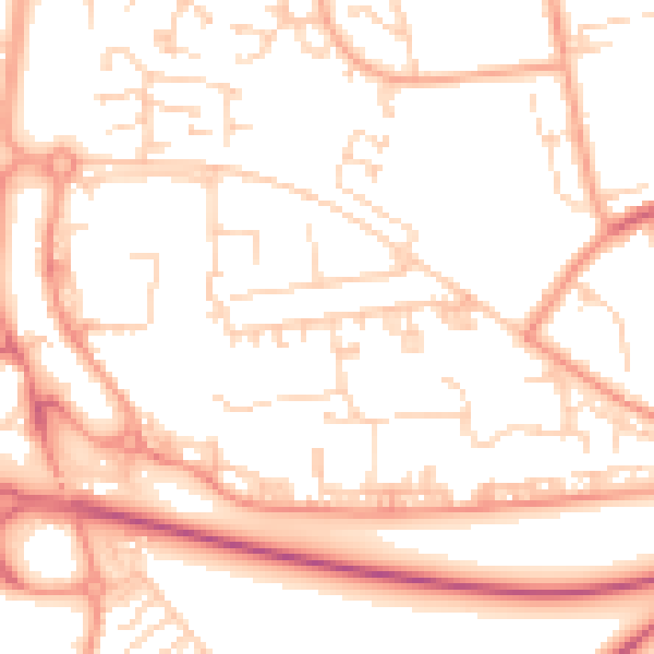 Daytime road noise heatmap for SS15 5XG