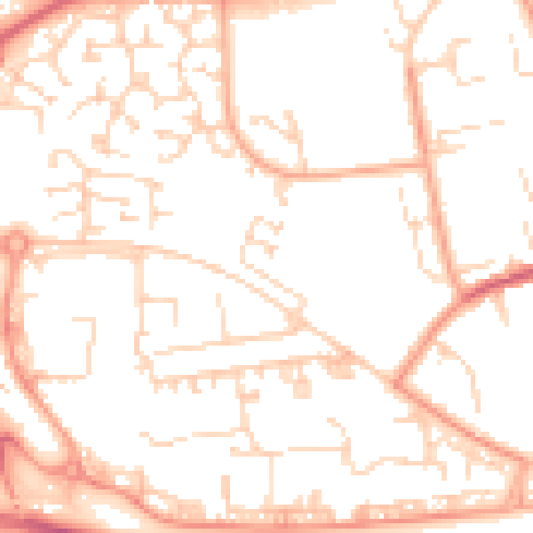 Daytime road noise heatmap for SS15 5YB