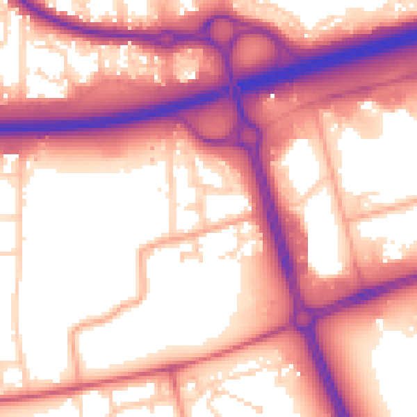 Daytime road noise heatmap for SS15 5YF