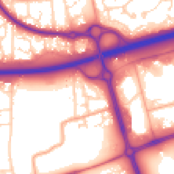 Daytime road noise heatmap for SS15 5YJ