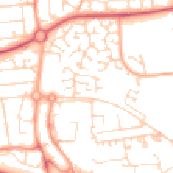 Daytime road noise heatmap for SS15 5YR