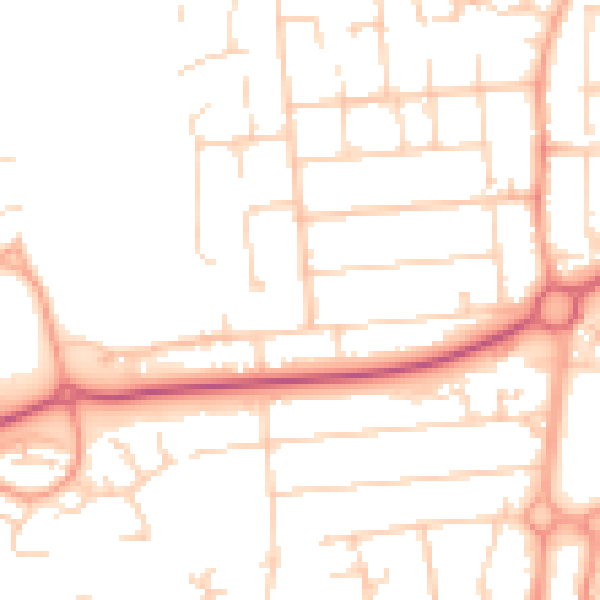 Daytime road noise heatmap for SS15 6AT