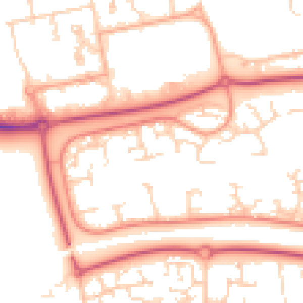 Daytime road noise heatmap for SS15 6BE