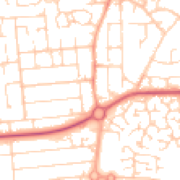 Daytime road noise heatmap for SS15 6BJ