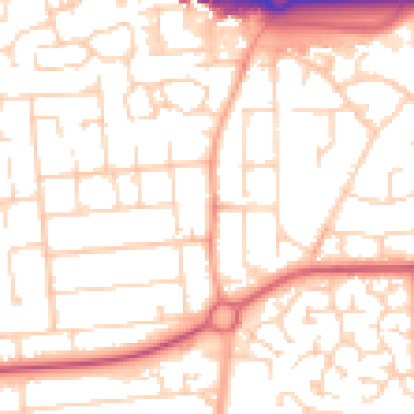 Daytime road noise heatmap for SS15 6BT