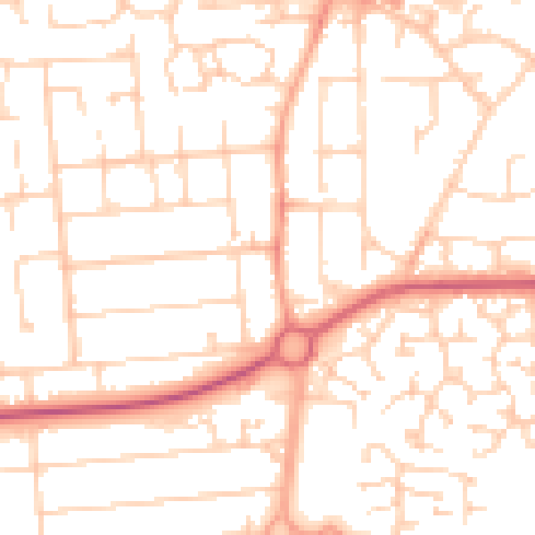 Daytime road noise heatmap for SS15 6BW