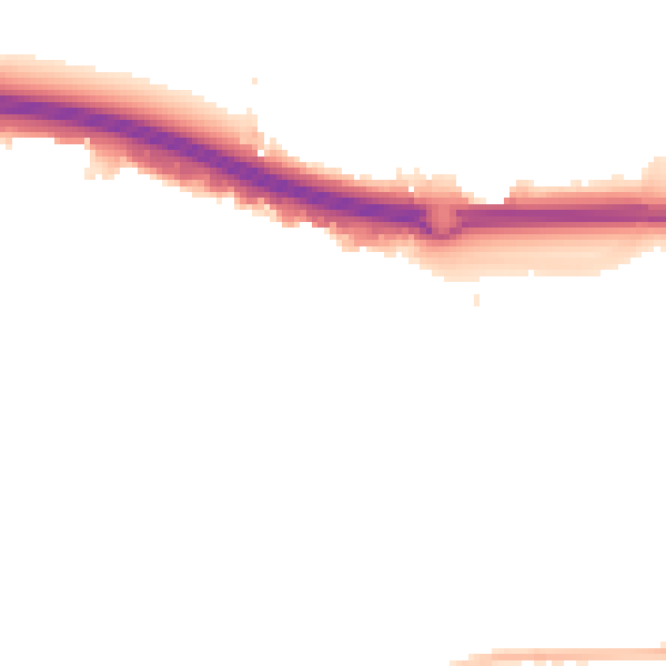 Night-time road noise heatmap for SS15 6DT