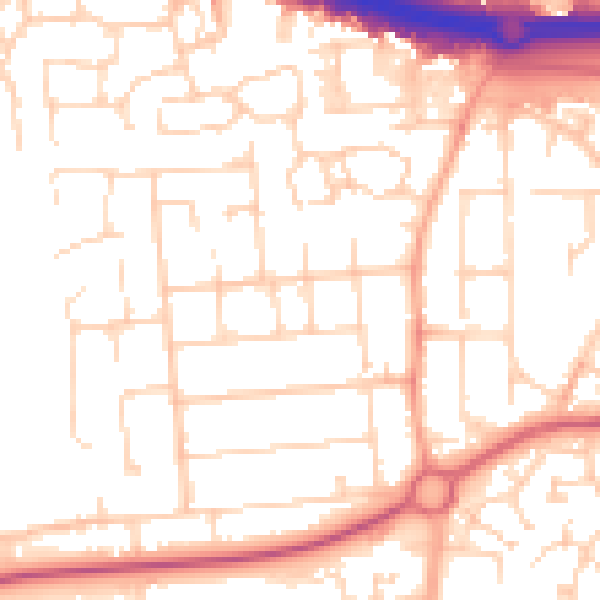 Daytime road noise heatmap for SS15 6ER