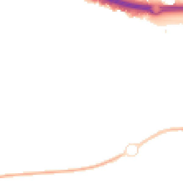 Night-time road noise heatmap for SS15 6ER