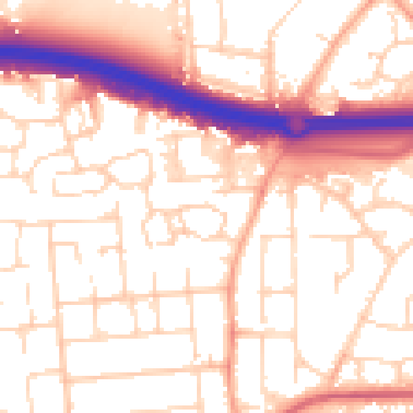Daytime road noise heatmap for SS15 6GS