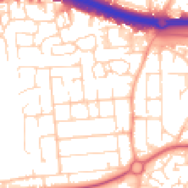 Daytime road noise heatmap for SS15 6JB