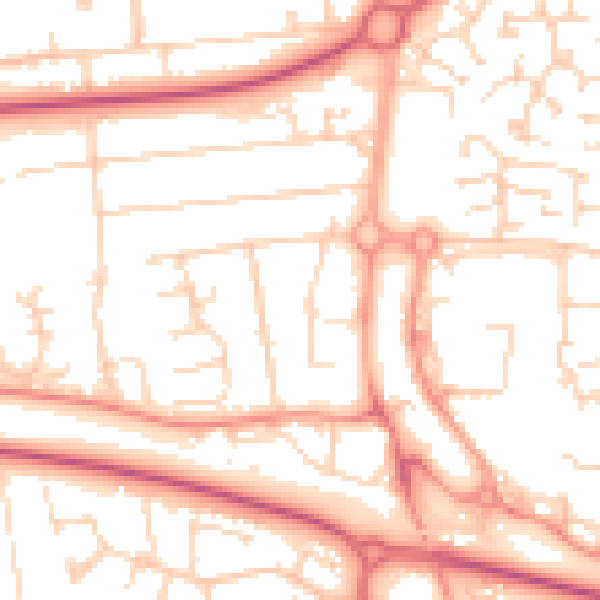 Daytime road noise heatmap for SS15 6NQ