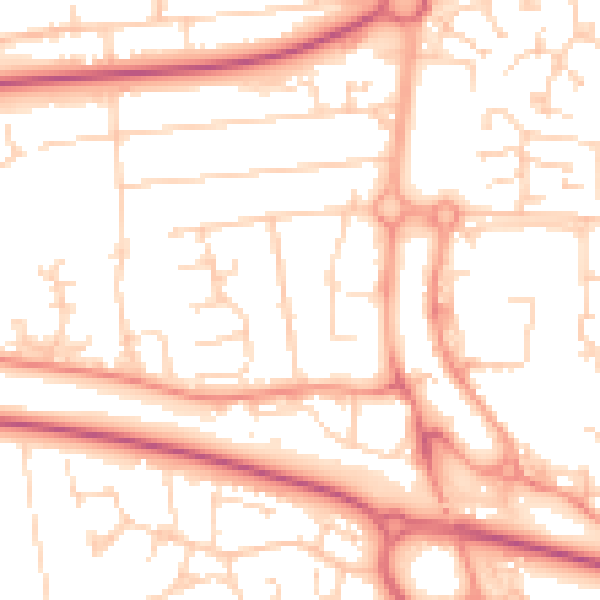 Daytime road noise heatmap for SS15 6PG