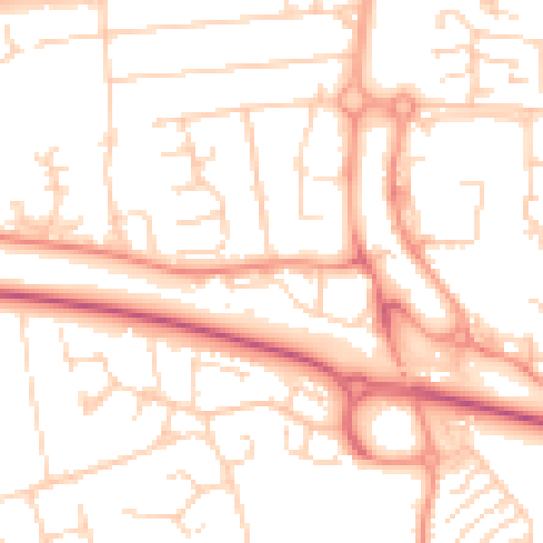 Daytime road noise heatmap for SS15 6PH