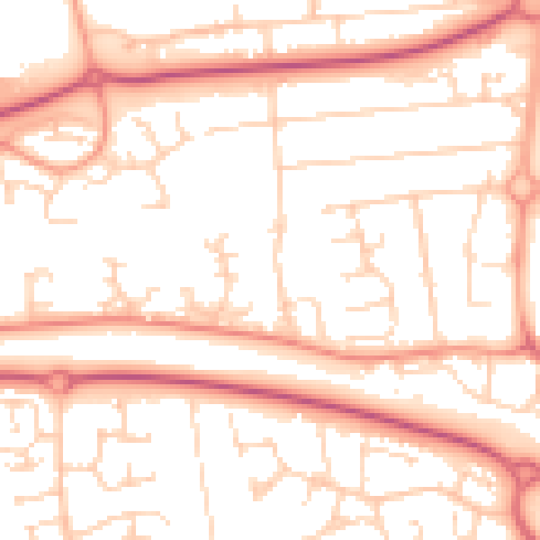 Daytime road noise heatmap for SS15 6QS