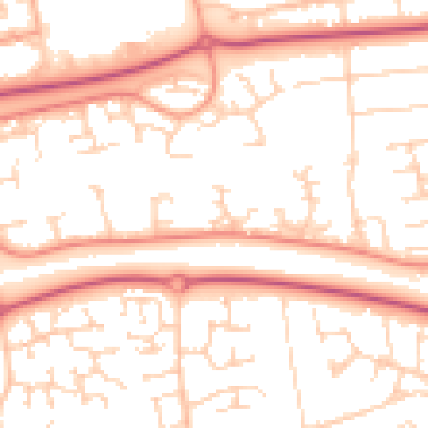Daytime road noise heatmap for SS15 6QU