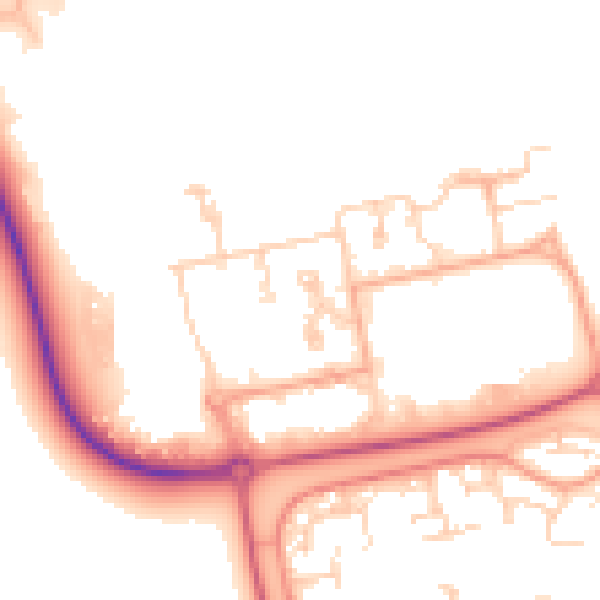 Daytime road noise heatmap for SS15 6SD