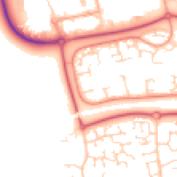 Daytime road noise heatmap for SS15 6SN