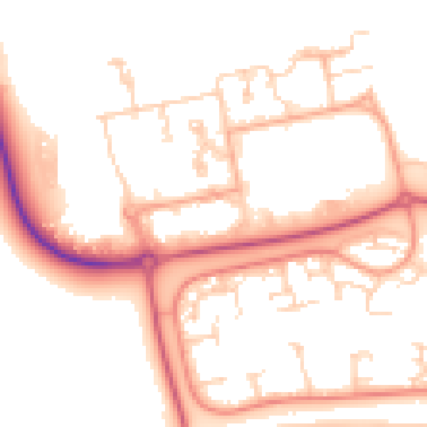 Daytime road noise heatmap for SS15 6SS
