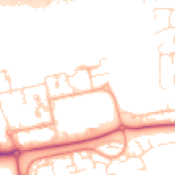 Daytime road noise heatmap for SS15 6TD