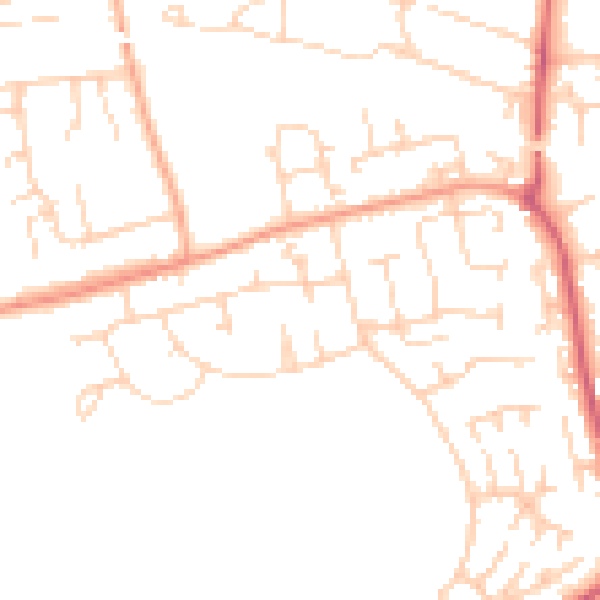 Daytime road noise heatmap for SS16 4DW