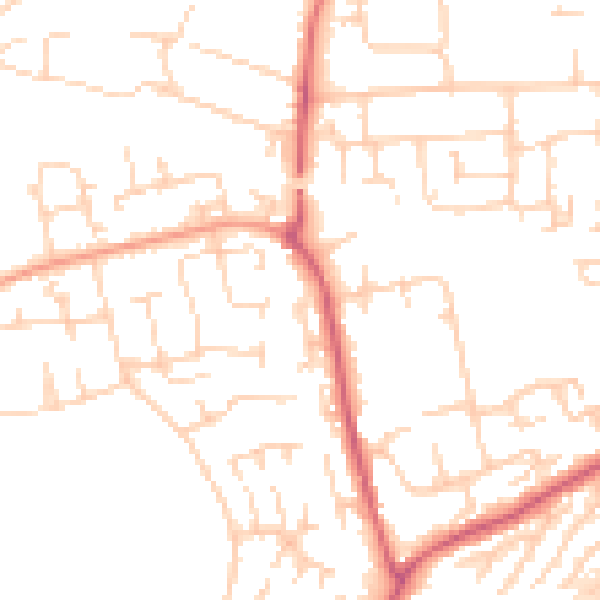 Daytime road noise heatmap for SS16 4JL