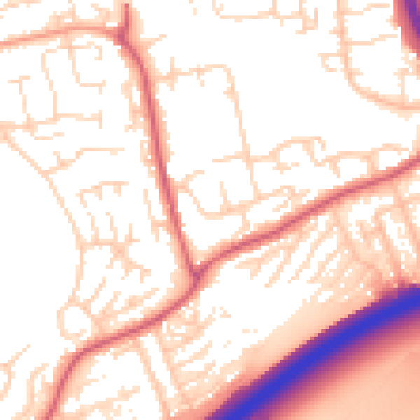 Daytime road noise heatmap for SS16 4LG