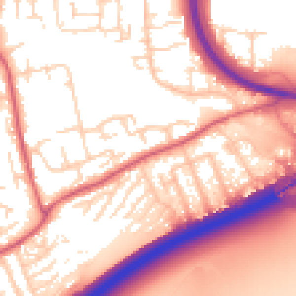 Daytime road noise heatmap for SS16 4LZ