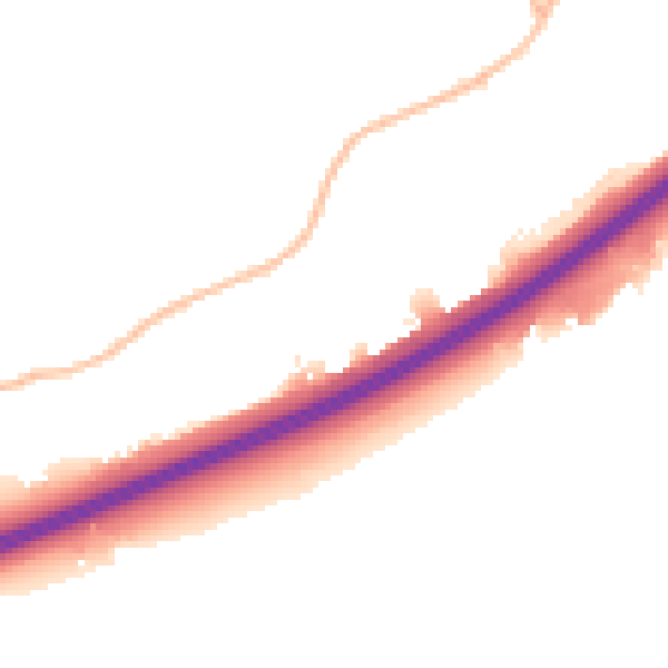 Night-time road noise heatmap for SS16 4SH