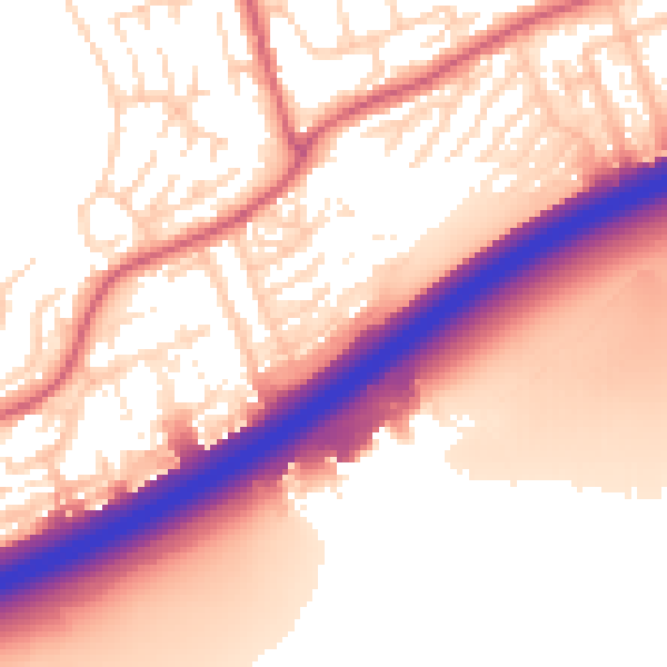 Daytime road noise heatmap for SS16 4ST