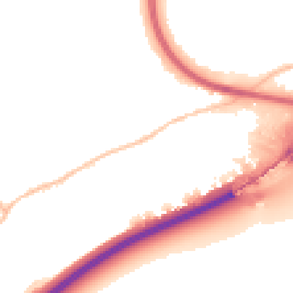 Night-time road noise heatmap for SS16 4TX