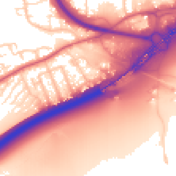 Daytime road noise heatmap for SS16 4XJ