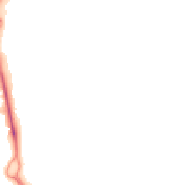 Night-time road noise heatmap for SS16 5DT