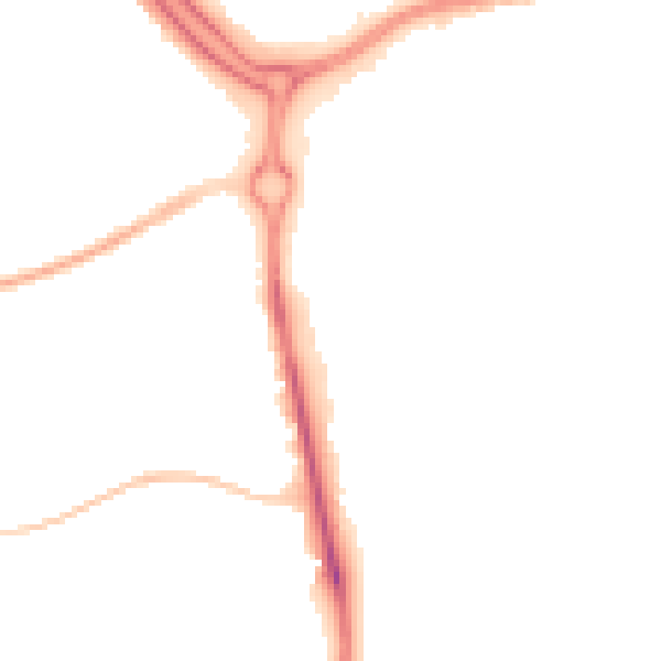 Night-time road noise heatmap for SS16 5GD