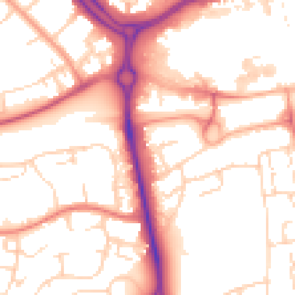 Daytime road noise heatmap for SS16 5GF
