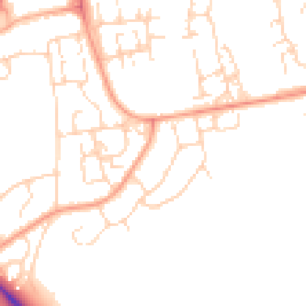 Daytime road noise heatmap for SS16 5JH