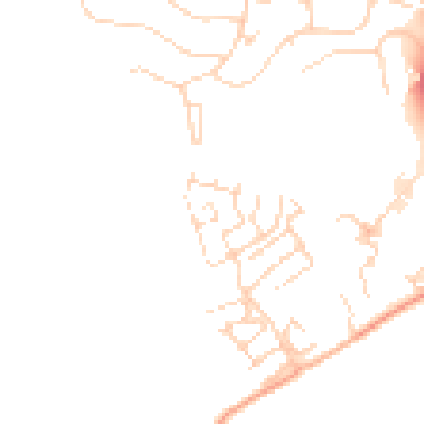 Daytime road noise heatmap for SS16 5NU