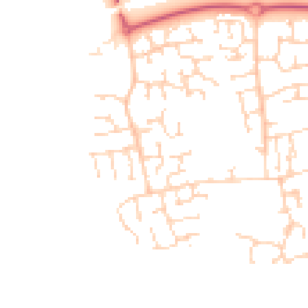 Daytime road noise heatmap for SS16 6EA