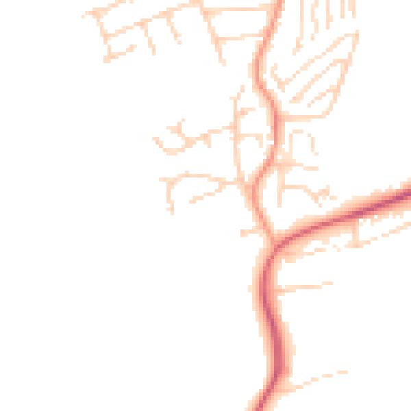 Daytime road noise heatmap for SS16 6HJ