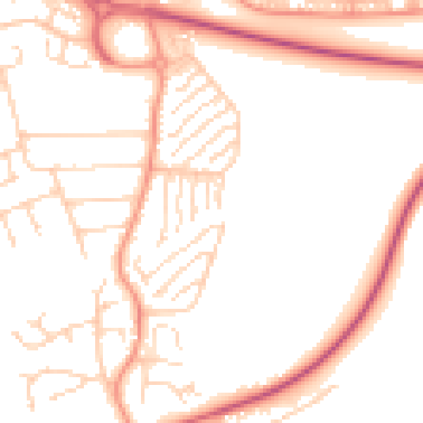 Daytime road noise heatmap for SS16 6LH