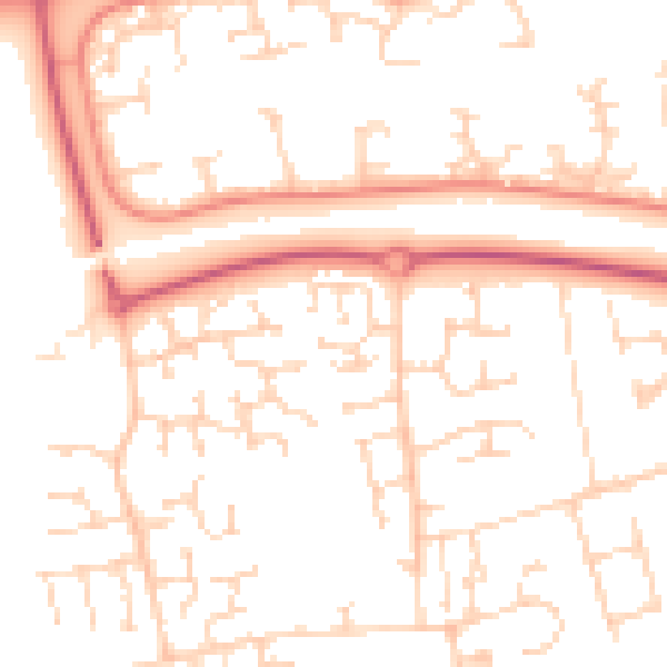 Daytime road noise heatmap for SS16 6ST