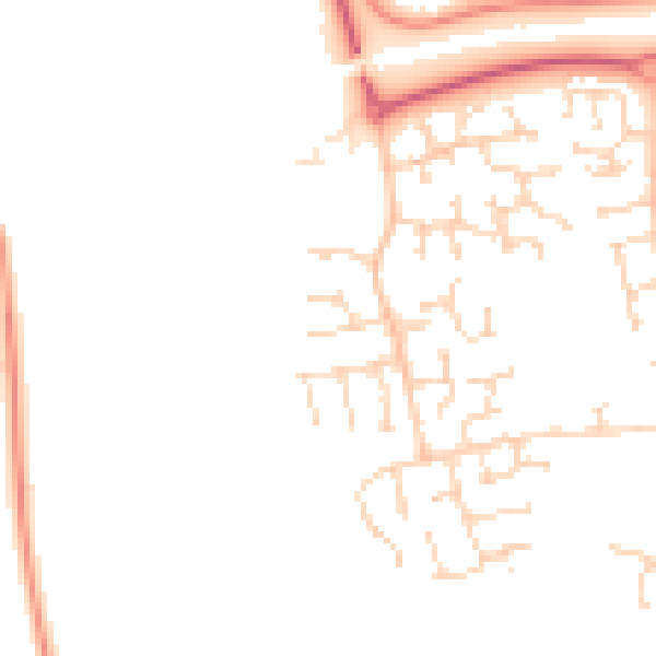 Daytime road noise heatmap for SS16 6TX