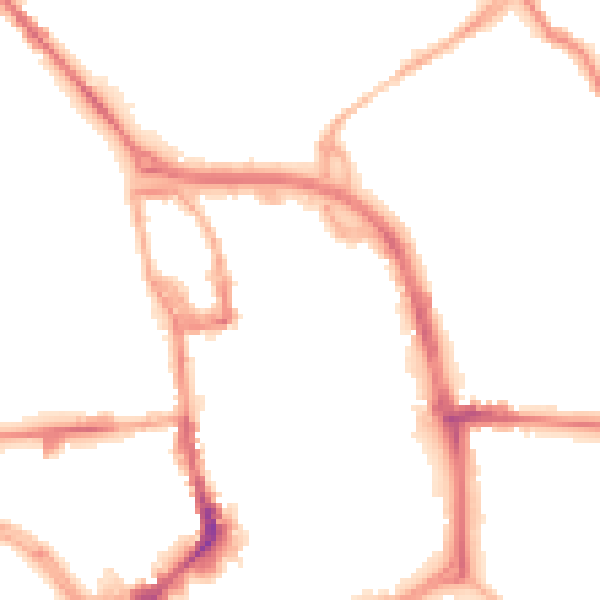 Night-time road noise heatmap for ST1 1RZ